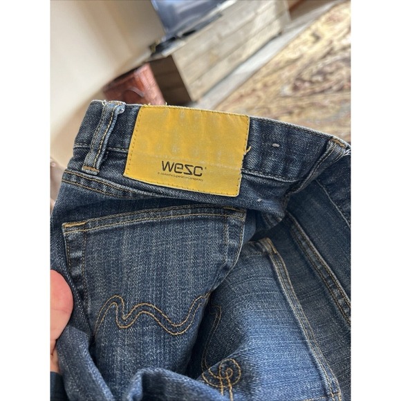 Men's WESC 366 Rinse Stretch Slim Cotton 5-Pocket Blue Jeans Sz 29 Selvedge - Picture 11 of 12